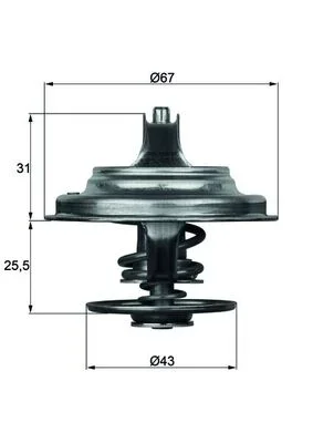 Termostat, chladivo MAHLE TX2379D