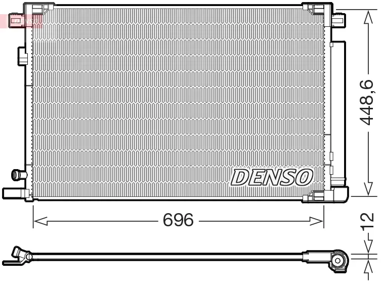 Kondenzátor, klimatizace DENSO DCN50128