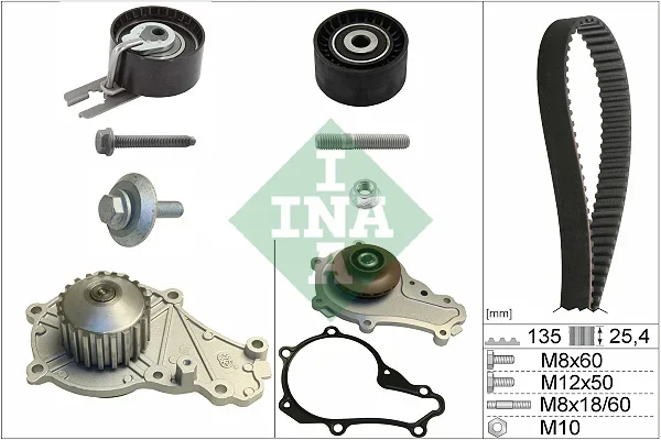 Vodni pumpa + sada ozubeneho remene Schaeffler INA 530036930 Vodni pumpa + sada ozubeneho remene Schaeffler INA 530036930
