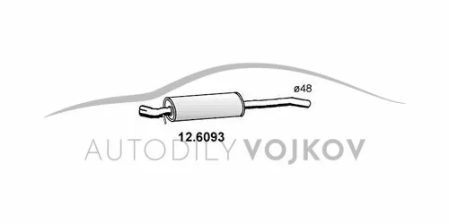 Díl výfuku střední v:6231 Díl výfuku střední v:6231