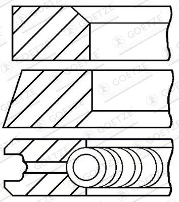 Sada pistnich krouzku GOETZE ENGINE 08-109500-00