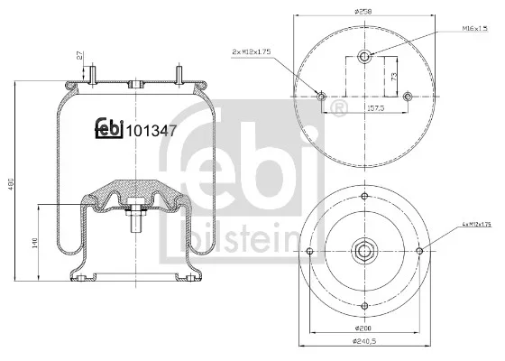Mech, pneumaticke odpruzeni FEBI BILSTEIN 101347 Mech, pneumaticke odpruzeni FEBI BILSTEIN 101347