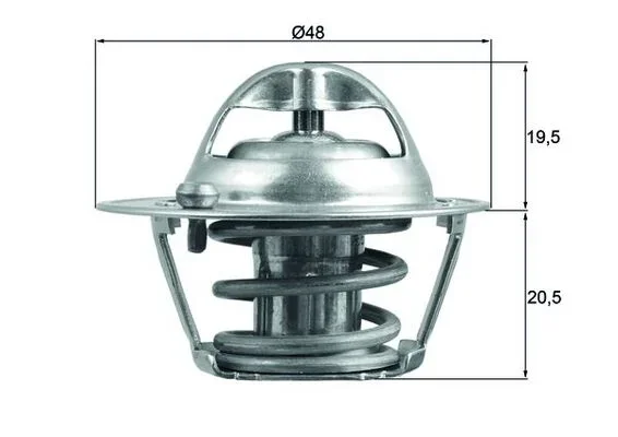 Termostat, chladivo MAHLE TX20482D
