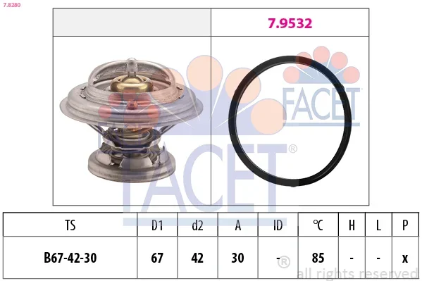 Termostat, chladivo FACET 7.8280