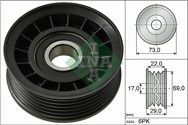 Vratna/vodici kladka, klinovy zebrovy remen Schaeffler INA 532064910