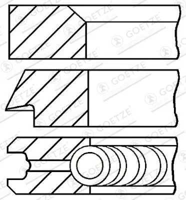Sada pistnich krouzku GOETZE ENGINE 08-109700-00 – OE 026198151B Sada pistnich krouzku GOETZE ENGINE 08-109700-00 – OE 026198151B