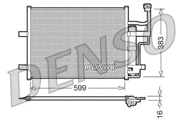 Kondenzátor, klimatizace DENSO DCN44003