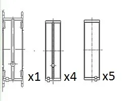 Hlavní ložiska klikového hřídele FAI AutoParts BM1010-STD Hlavní ložiska klikového hřídele FAI AutoParts BM1010-STD