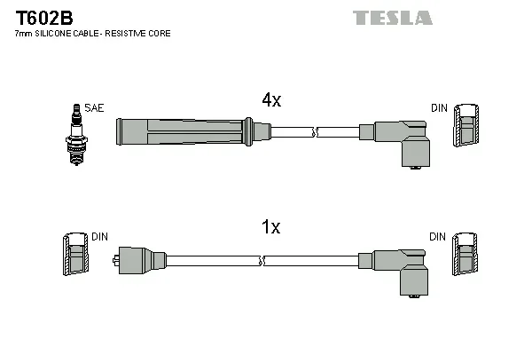 Sada kabelů pro zapalování TESLA T602B – OE 33705-83020 Sada kabelů pro zapalování TESLA T602B – OE 33705-83020