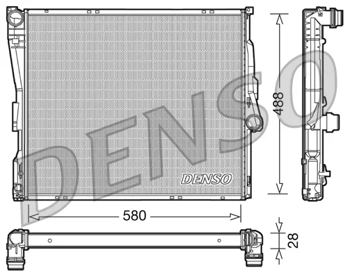 Chladič, chlazení motoru DENSO DRM05090
