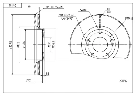 BRZ.KOTOUČ /P/CEED /LAK/KPL HART 241146