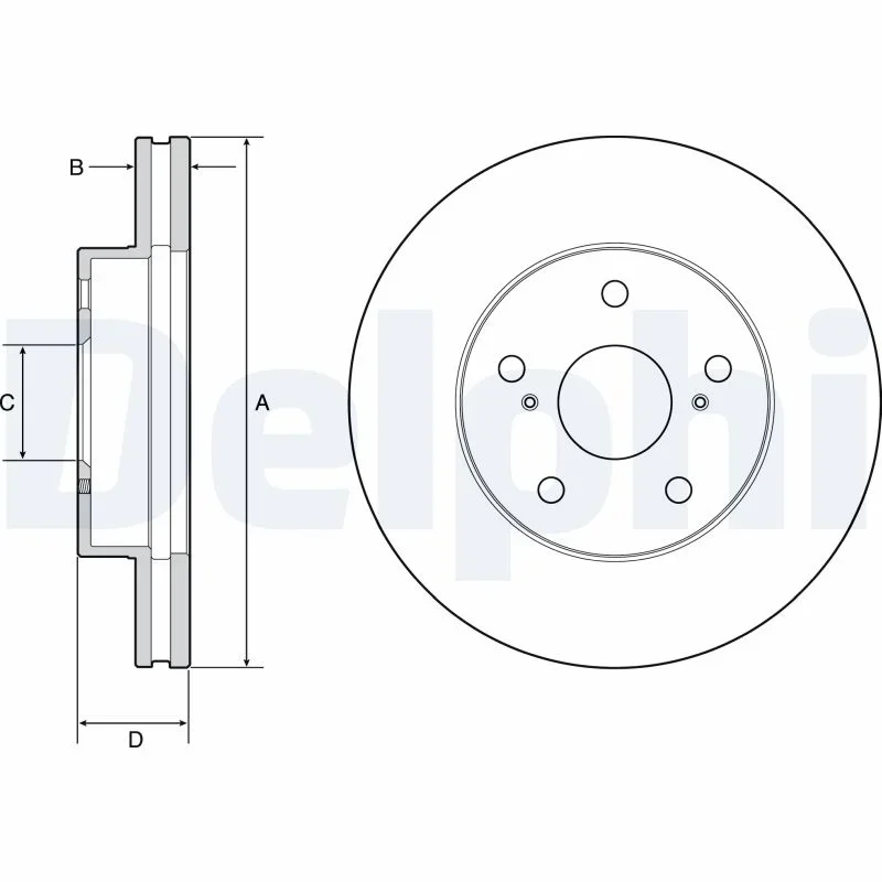 Brzdový kotouč DELPHI BG4926C – OE 43512-0K130