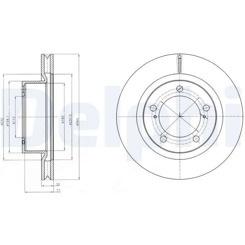 Brzdový kotouč DELPHI BG9067