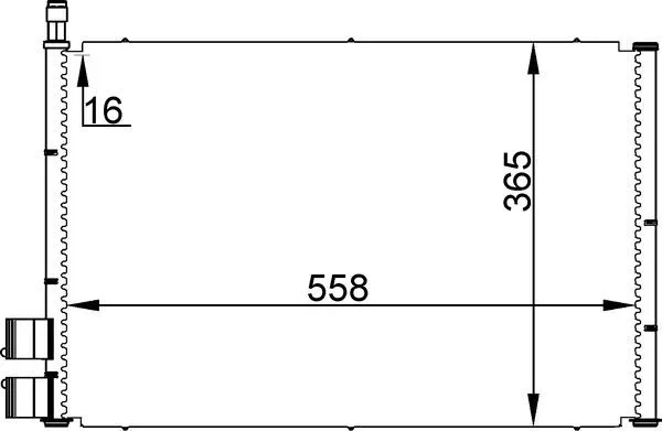 Kondenzátor, klimatizace MAHLE AC298000S Kondenzátor, klimatizace MAHLE AC298000S