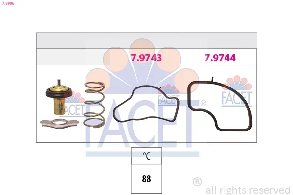 Termostat, chladivo FACET 7.8986 Termostat, chladivo FACET 7.8986