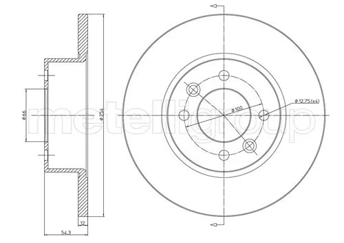 Brzdový kotouč METELLI 23-0218 – OE 7701467306