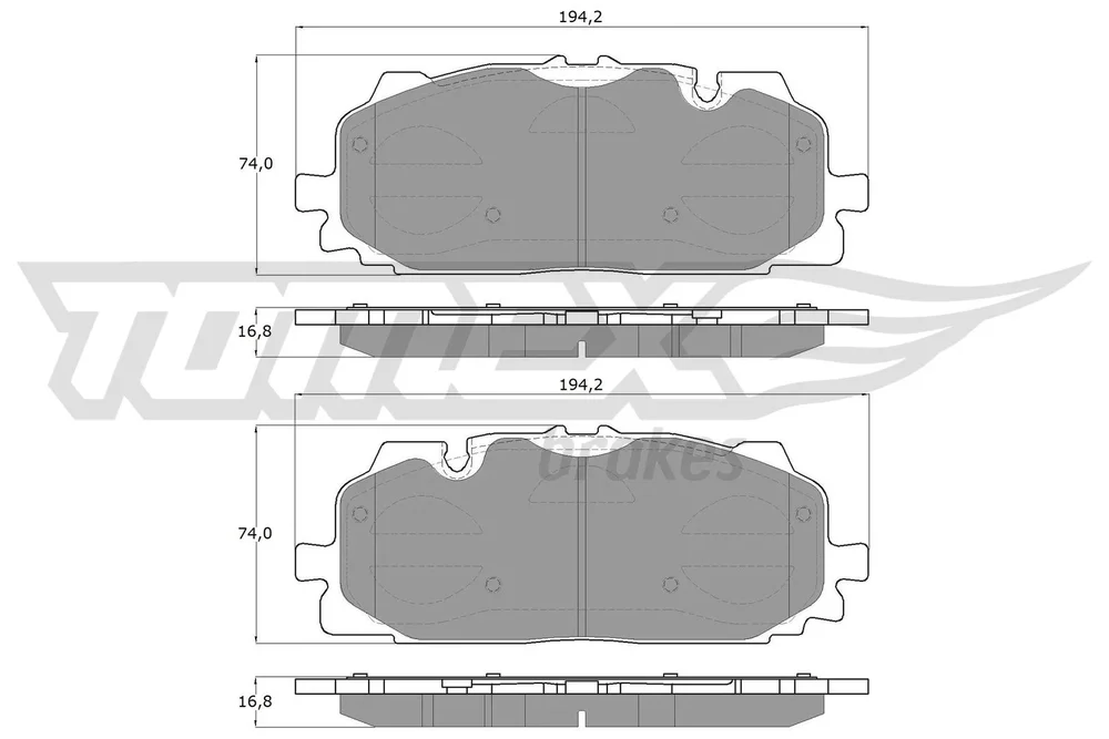 Sada brzdových destiček, kotoučová brzda Tomex Brakes TX18-60