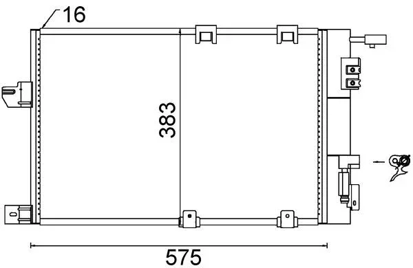 Kondenzátor, klimatizace MAHLE AC339000S