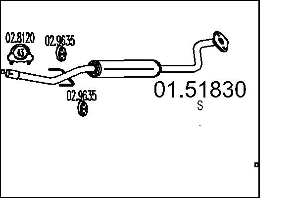Stredni tlumic vyfuku MTS 01.51830