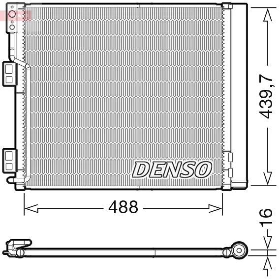 Kondenzátor, klimatizace DENSO DCN46028 Kondenzátor, klimatizace DENSO DCN46028
