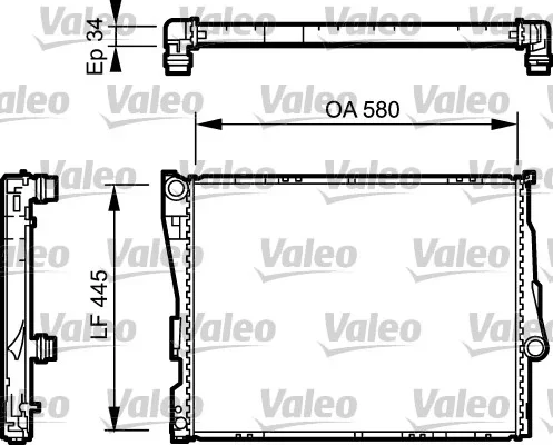 Chladič, chlazení motoru VALEO 734276