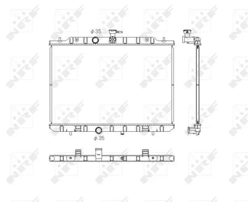 Chladič, chlazení motoru NRF 53762 – OE 21400JG40A