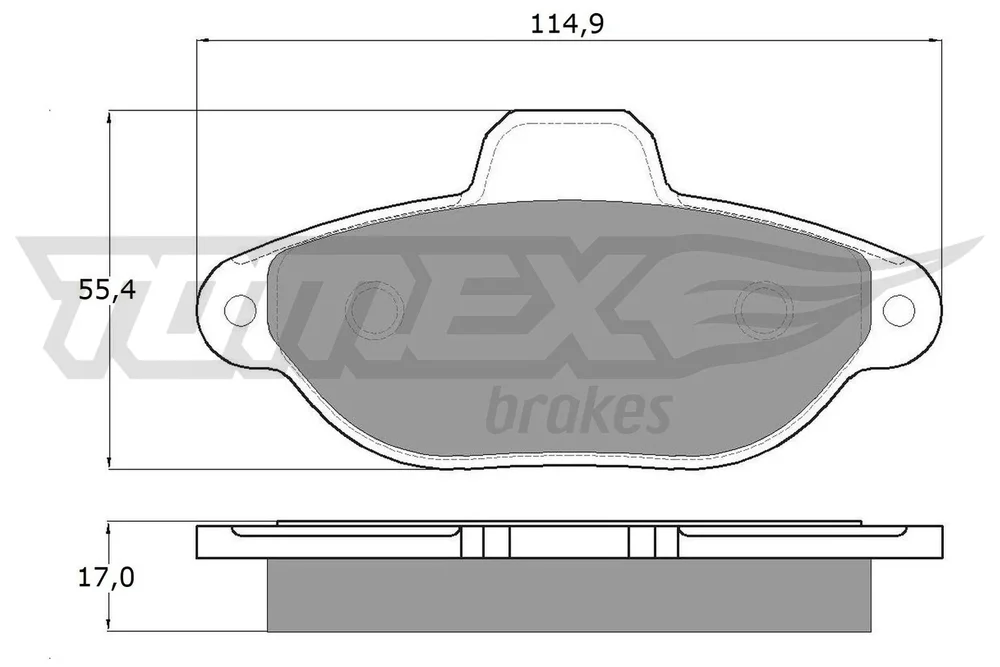 Sada brzdových destiček, kotoučová brzda Tomex Brakes TX12-41