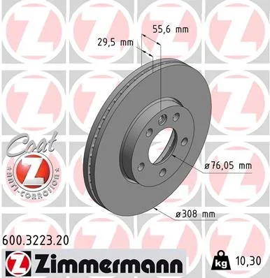 Brzdový kotouč ZIMMERMANN 600.3223.20