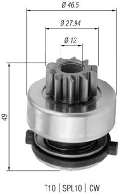 Pastorek, startér MAGNETI MARELLI 940113020357