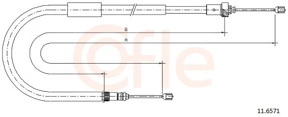 Tazne lanko, parkovaci brzda COFLE 11.6571 – OE 8200270181