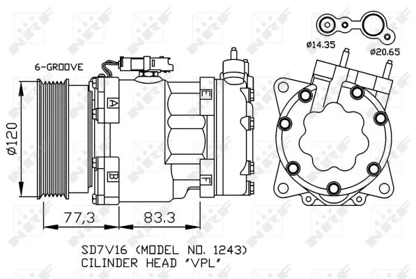 Kompresor, klimatizace NRF 32266