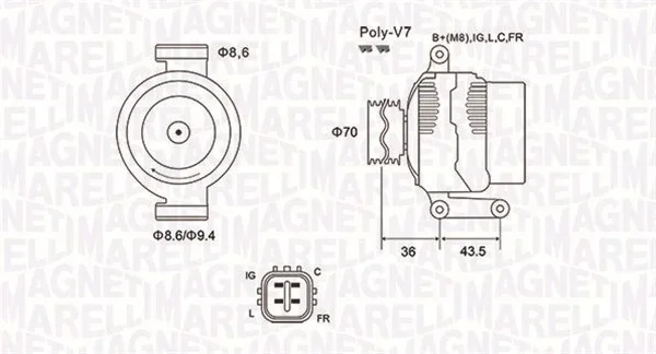 generátor MAGNETI MARELLI 063731980010
