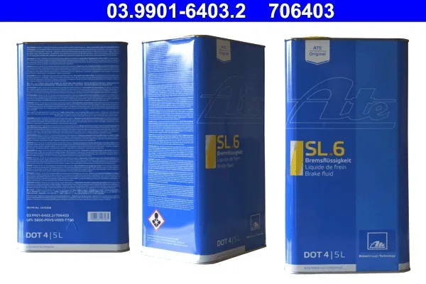 AT 706403 Brzdová kapalina ATE - SL.6 DOT 4 - 5 L 40534