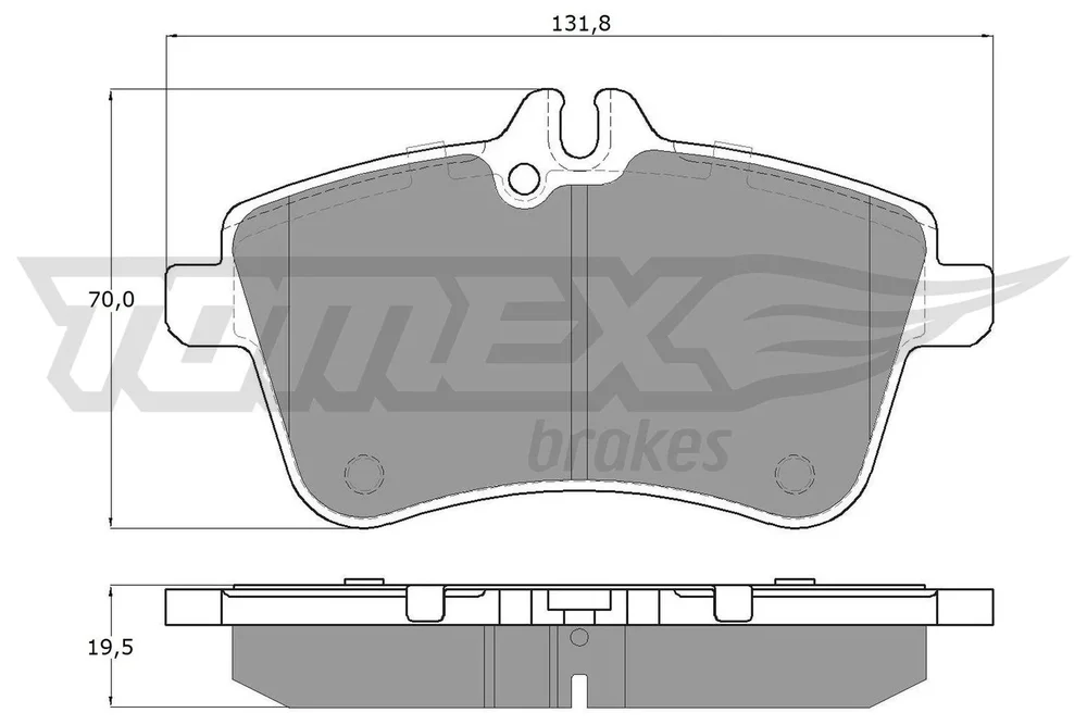 Sada brzdových destiček, kotoučová brzda Tomex Brakes TX14-55