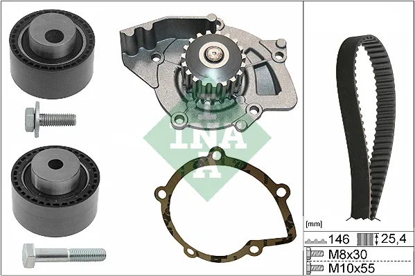 Vodní pumpa + sada ozubeného řemene Schaeffler INA 530044631