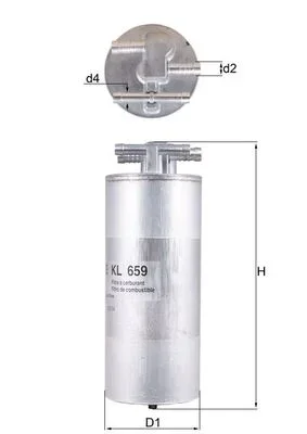 Palivový filtr MAHLE KL659