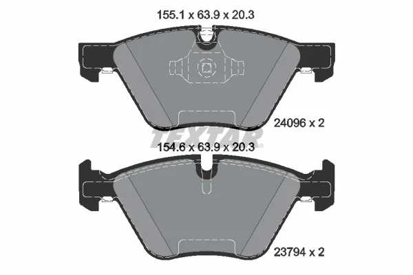 Sada brzdových destiček, kotoučová brzda TEXTAR 2409601