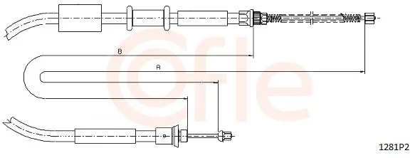 Tazne lanko, parkovaci brzda COFLE 1281P2 – OE 7747332