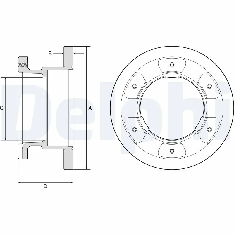 Brzdový kotouč DELPHI BG9201 – OE 42471150