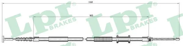 Tažné lanko, parkovací brzda LPR C0191B – OE 60654885