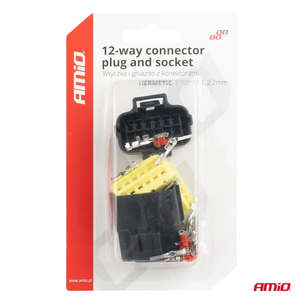 Sada elektrických konektorů vodotěsných 12 PIN 2,2 mm AMiO-04352 - Obrázek 5