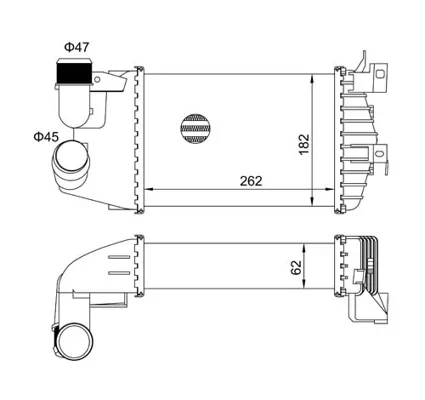 CHLADIČ VZDUCHU ASTRA H 1.7CDTI 05- HART 621269