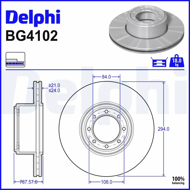 Brzdový kotouč DELPHI BG4102