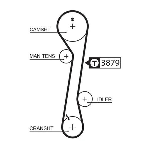 Ozubený řemen GATES 5457XS Ozubený řemen GATES 5457XS