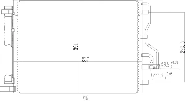 CHLADIČ KLIMATIZ.IX35 2.0CRDI 09- HART 619534