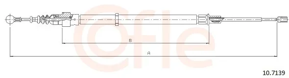 Tazne lanko, parkovaci brzda COFLE 10.7139 – OE 6Q0609721L