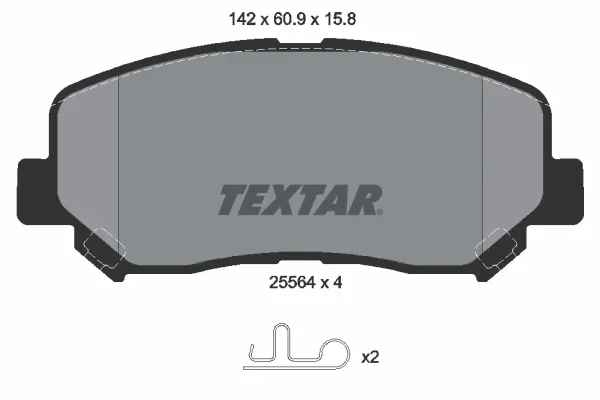 Sada brzdových destiček, kotoučová brzda TEXTAR 2556401 Sada brzdových destiček, kotoučová brzda TEXTAR 2556401