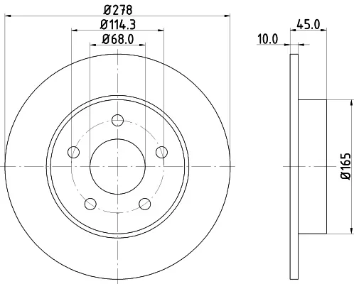 Brzdový kotouč HELLA 8DD355110-401