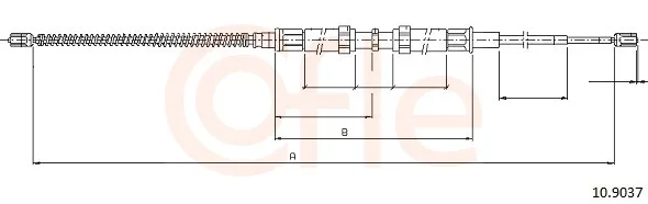 Tazne lanko, parkovaci brzda COFLE 10.9037 – OE 1J0609721G