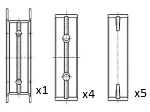 Hlavní ložiska klikového hřídele FAI AutoParts BM1030-STD